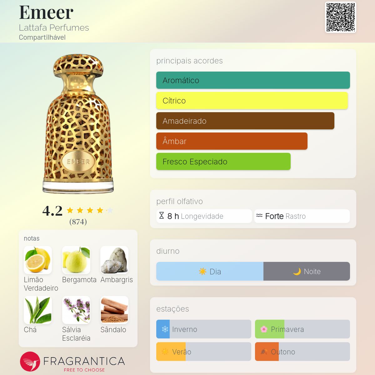 香水(男性用) Lattafa Emeer Perfume Importado Eau de Parfum Emeer Lattafa | Amazon.com.br