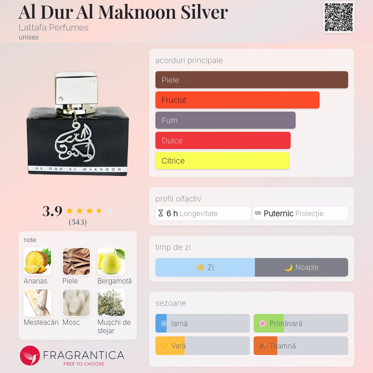 Al Dur Al Maknoon Silver Lattafa Perfumes parfum - un parfum unisex