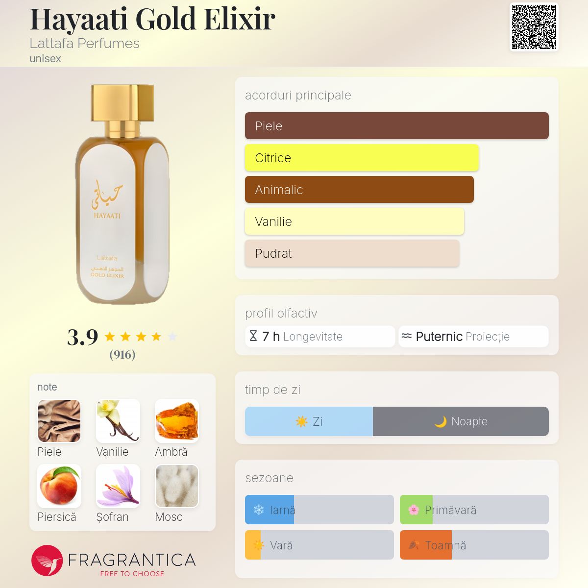 Hayaati Gold Elixir Lattafa Perfumes parfum - un parfum unisex