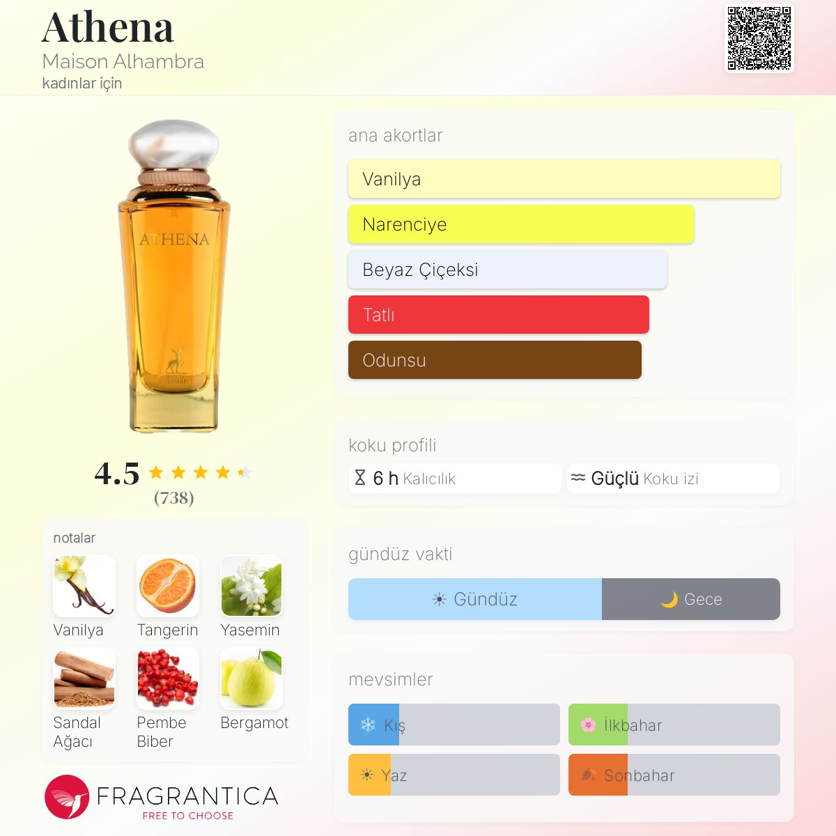 Athena Maison Alhambra parfüm - kadınlar için yeni bir koku 2025