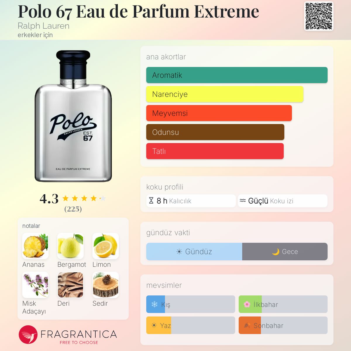 Polo 67 Eau de Parfum Extreme Ralph Lauren kolonya - erkekler için