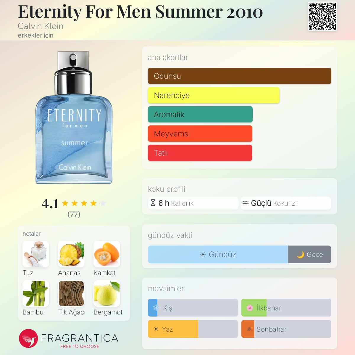 Eternity For Men Summer 2010 Calvin Klein kolonya - erkekler için