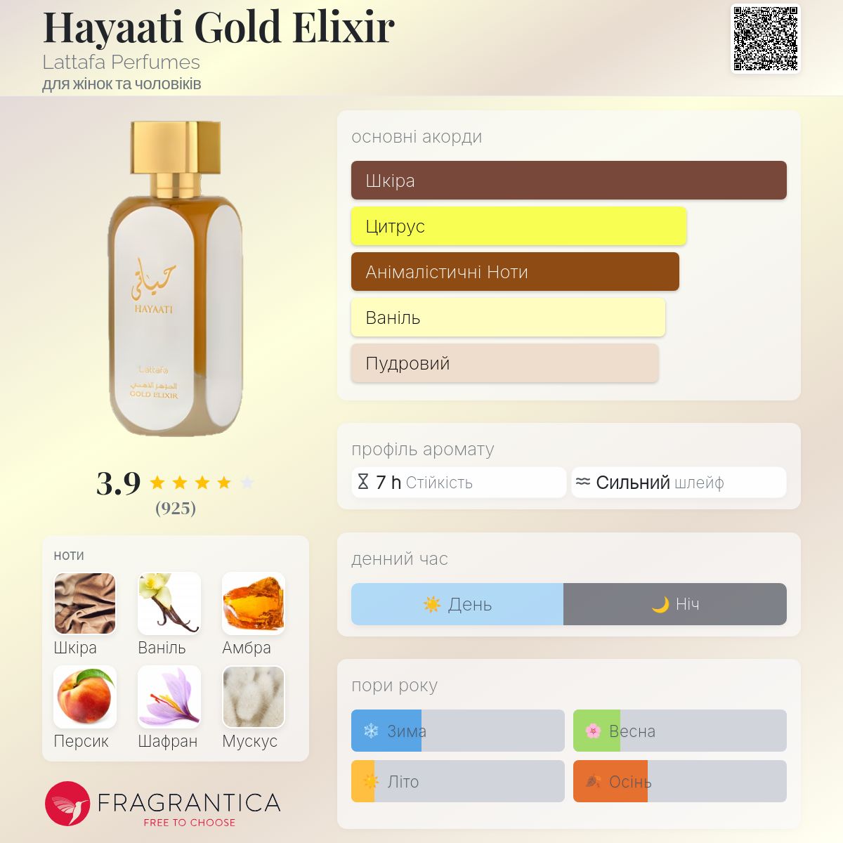 Hayaati Gold Elixir Lattafa Perfumes аромат - аромат для жінок та