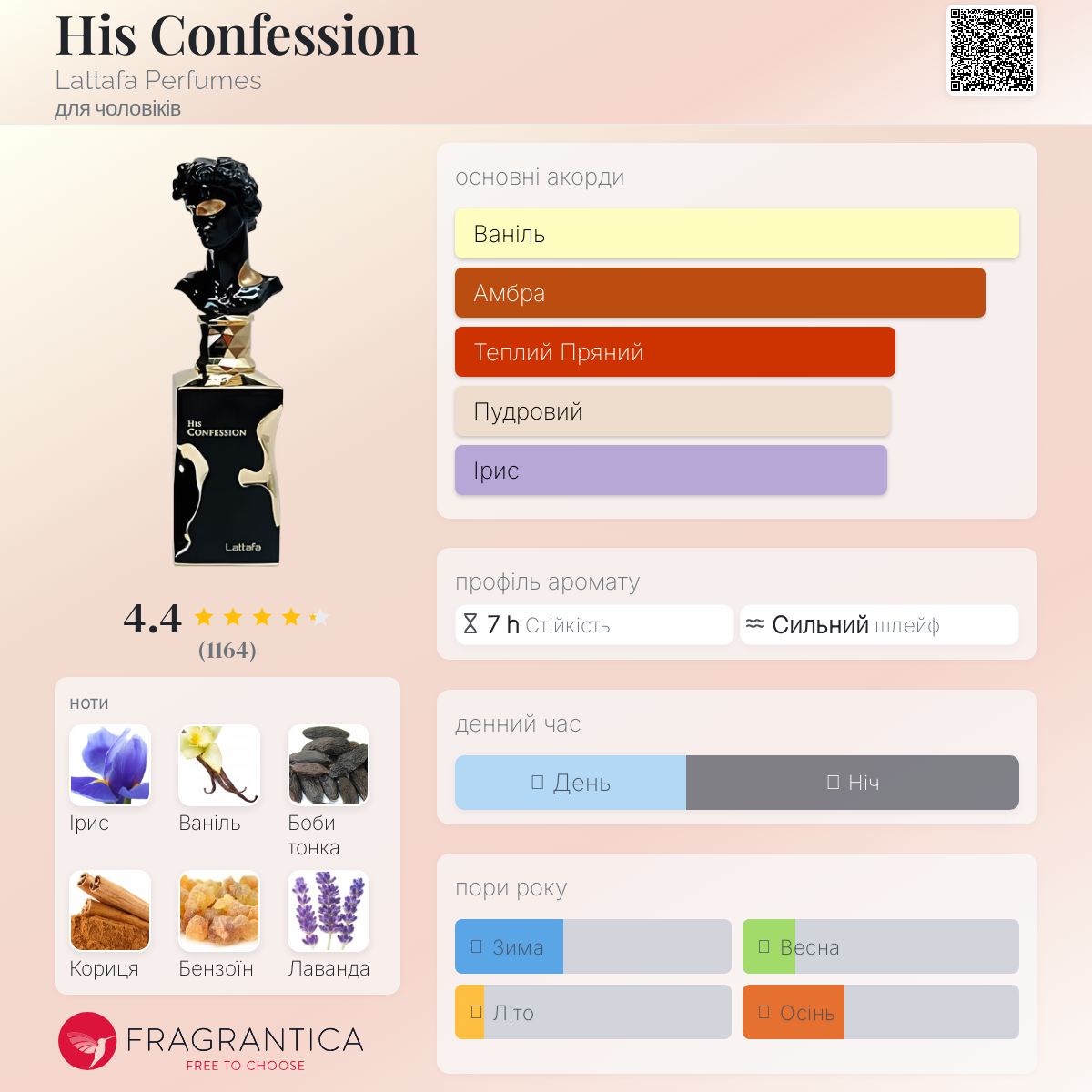 香水(男性用) Lattafa His Confession His Confession | Eau De Parfum 100ml | by Lattafa