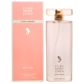 Pure White Linen Pink Coral