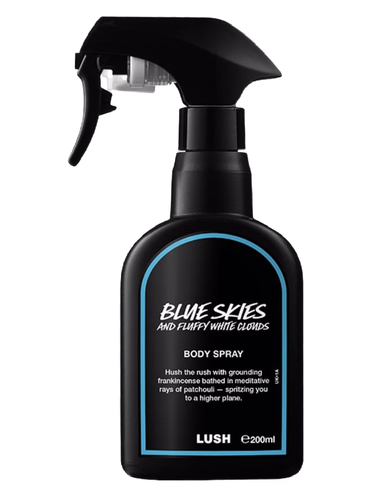 Lush Blue Skies And Fluffy White Clouds Body Spray