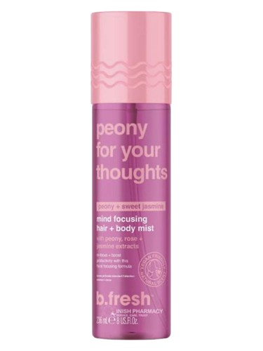 b.fresh peony for your thoughts mind focusing hair + body mist