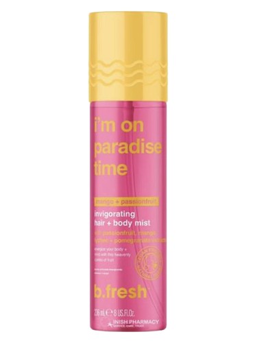b.fresh i'm on paradise time invigorating hair + body mist