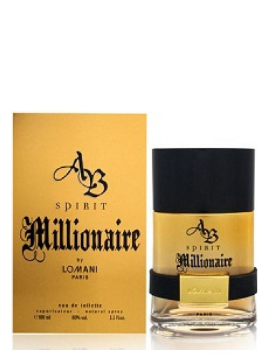 Ab Spirit Millionaire Premium Eau de Toilette Spray for Men by Lomani 3.4  Scent