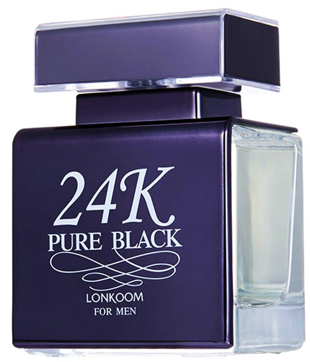 24K Pure Black Lonkoom Parfum Colonia una fragancia para Hombres