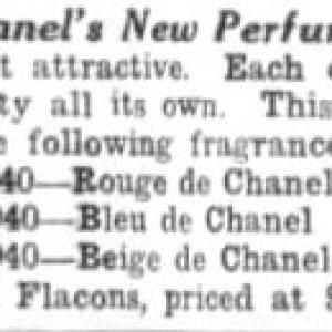Le 1940 Bleu de Chanel Chanel perfume - a fragrance for women 1931