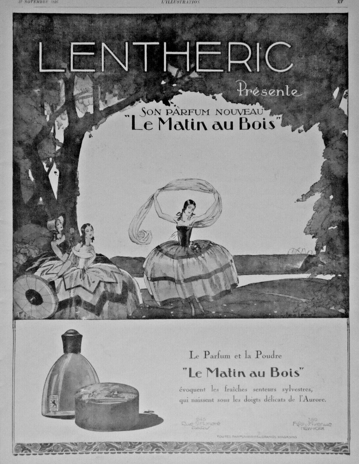 Le Matin au Bois Lentheric perfume - a fragrance for women 1927