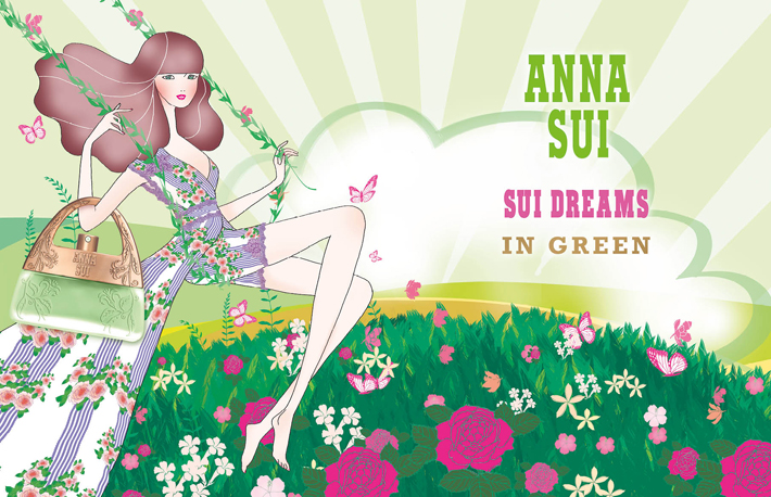 Dreaming green. Anna sui Dreams. Туалетная вода Анна Свит дримс. Anna sui sui Dreams in Green. Anna sui sui Dreams in Yellow.