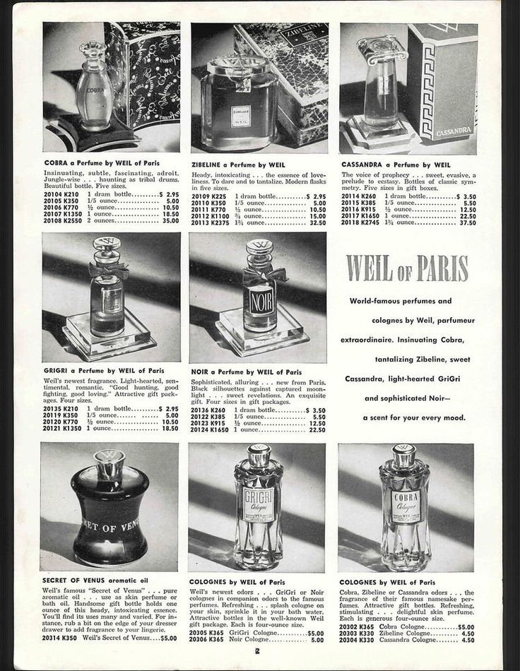 Cassandra Weil perfume - a fragrance for women 1935