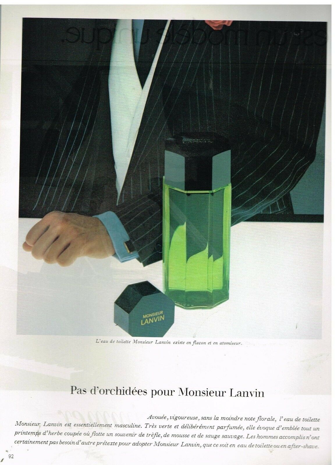 Lanvin for Men Lanvin cologne a fragrance for men 1979