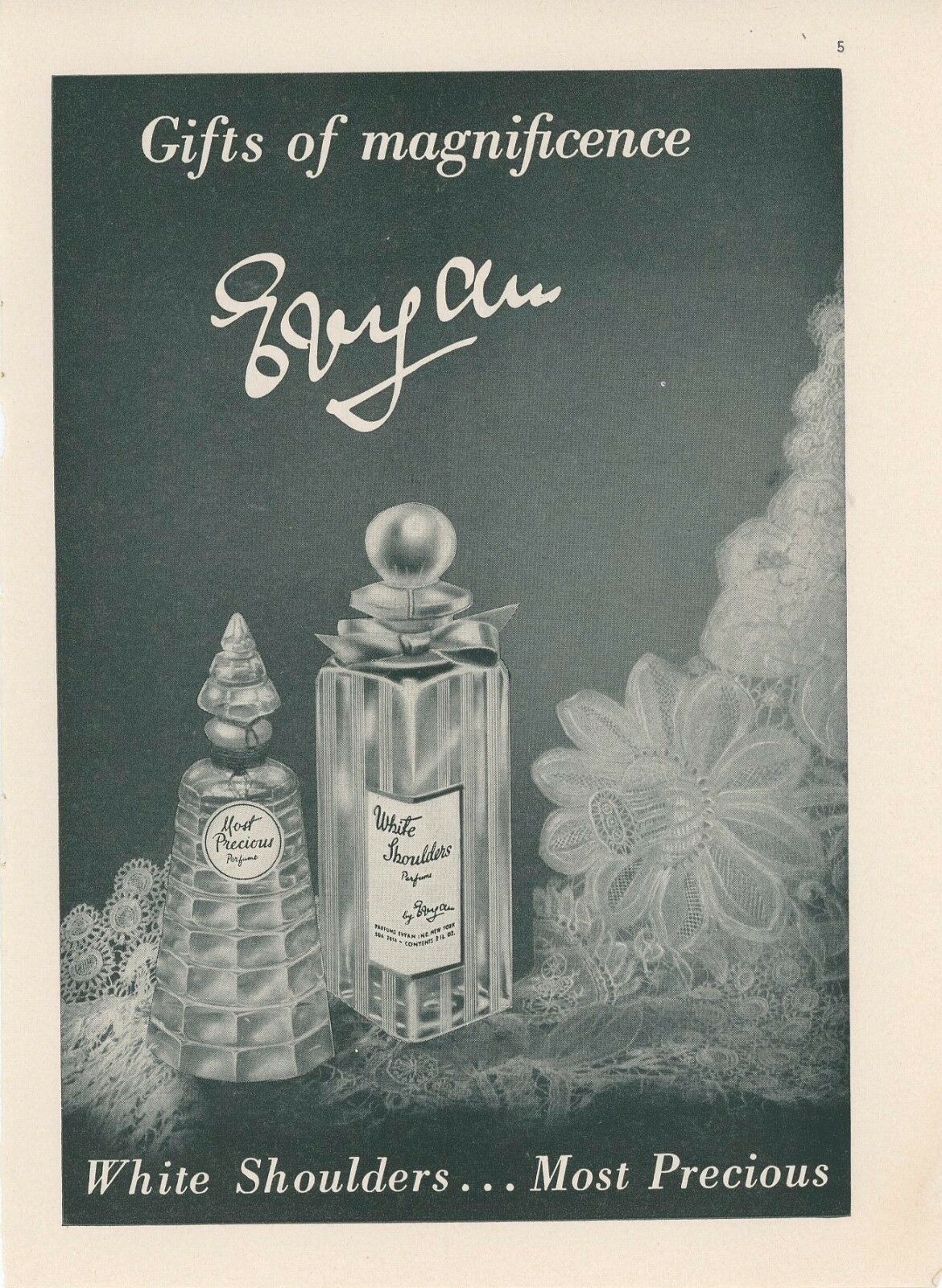 White Shoulders Evyan perfume - a fragrance for women 1945